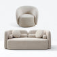 Oleander Boucle Japandi Loveseat & Swivel Chair Set – 69" 2-Piece Living Room Set
