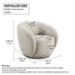 Oleander Boucle Japandi Loveseat & Swivel Chair Set – 69" 2-Piece Living Room Set – view 12
