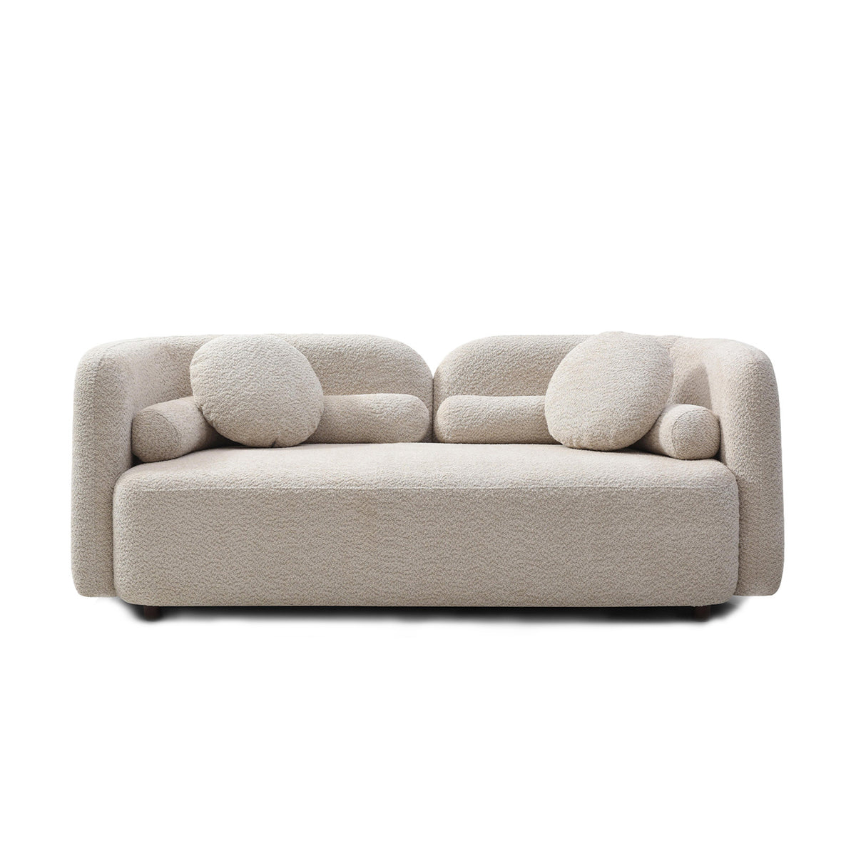 Oleander Boucle Japandi Loveseat & Swivel Chair Set – 69" 2-Piece Living Room Set – view 13