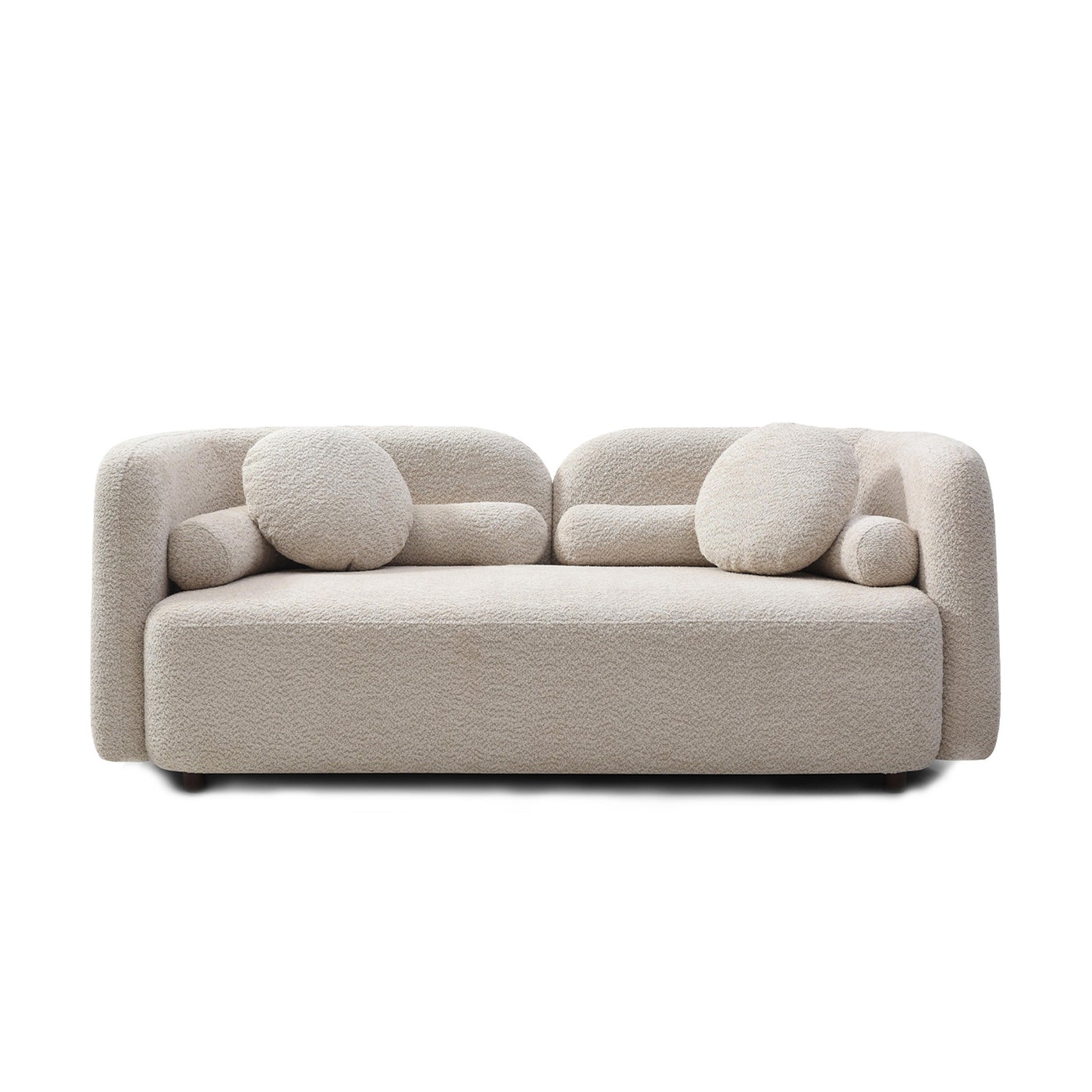Oleander Boucle Japandi Loveseat & Swivel Chair Set – 69" 2-Piece Living Room Set – view 13