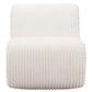 Opam White Corduroy Accent Chair – Modern Sculptural Lounge Chair with soft textured upholstery.