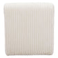 Opam White Corduroy Accent Chair – Modern Sculptural Lounge Chair close-up of textured corduroy fabric
