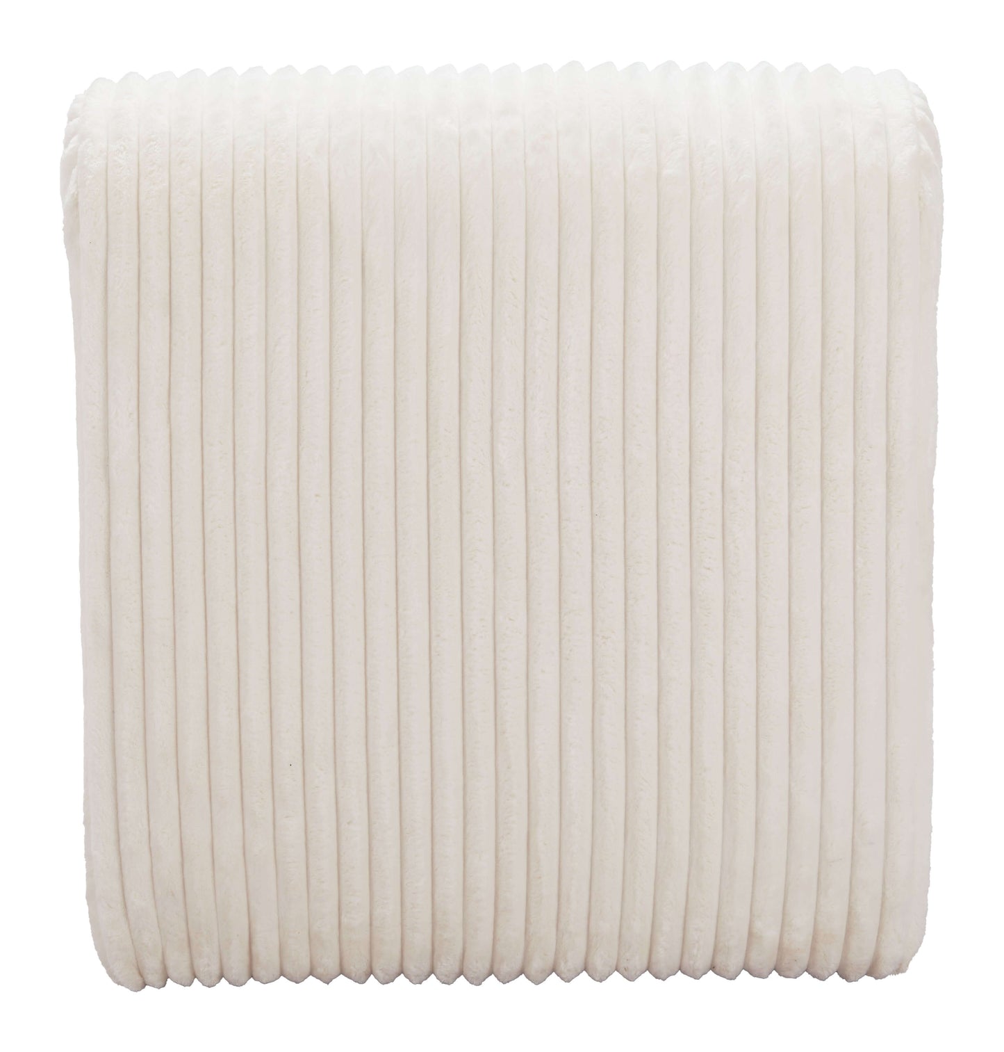 Opam White Corduroy Accent Chair – Modern Sculptural Lounge Chair close-up of textured corduroy fabric