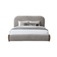 Orane Gray Fabric Queen Bed Platform w/Storage with modern design and soft upholstery.