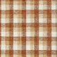 Orange Beige And Brick Red Wool Plaid Hand Tufted Area Rug | 9' x 13' classic plaid pattern in warm hues.