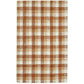 Orange Beige And Brick Red Wool Plaid Hand Tufted Area Rug | 9' x 13' in a warm plaid pattern, showcasing textured wool construction.