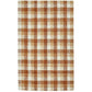 Orange Beige And Brick Red Wool Plaid Hand Tufted Area Rug | 9' x 13'. Warm colors, classic plaid design.