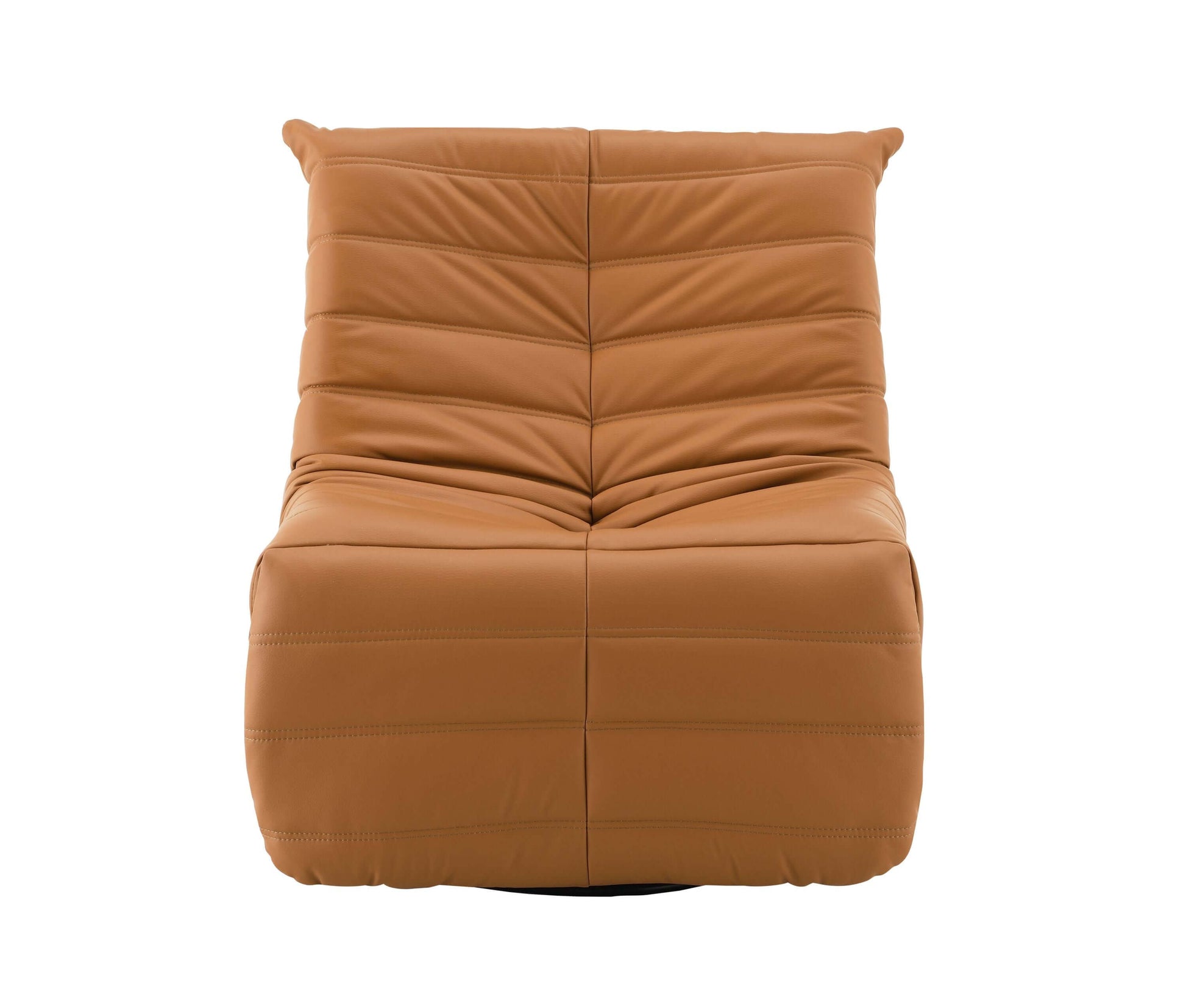 Orange PU Leather Swivel Glider Recliner – Modern Reclining Chair with 360° Swivel & Smooth Glide