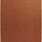 Orange Wool Hand Woven Area Rug | 9' x 13' showcasing a textured warm orange hue in a durable design.