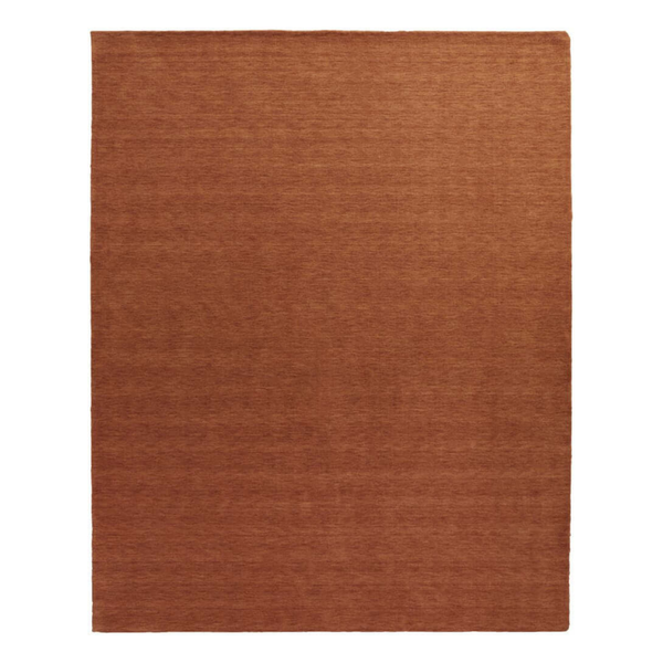 Orange Wool Hand Woven Area Rug | 9' x 13'
