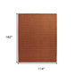 Orange Wool Hand Woven Area Rug | 9' x 13' shown with dimensions 162" x 114".