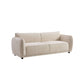Oslo Boucle Sofa – 84” Round Arm Modern 3-Seater Couch (Beige Upholstered) in soft boucle fabric.