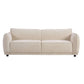 Oslo Boucle Sofa – 84” Round Arm Modern 3-Seater Couch (Beige Upholstered) front view with soft boucle upholstery.
