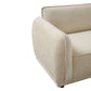 Oslo Boucle Sofa – 84” Round Arm Modern 3-Seater Couch (Beige Upholstered) corner view showcasing soft boucle fabric.