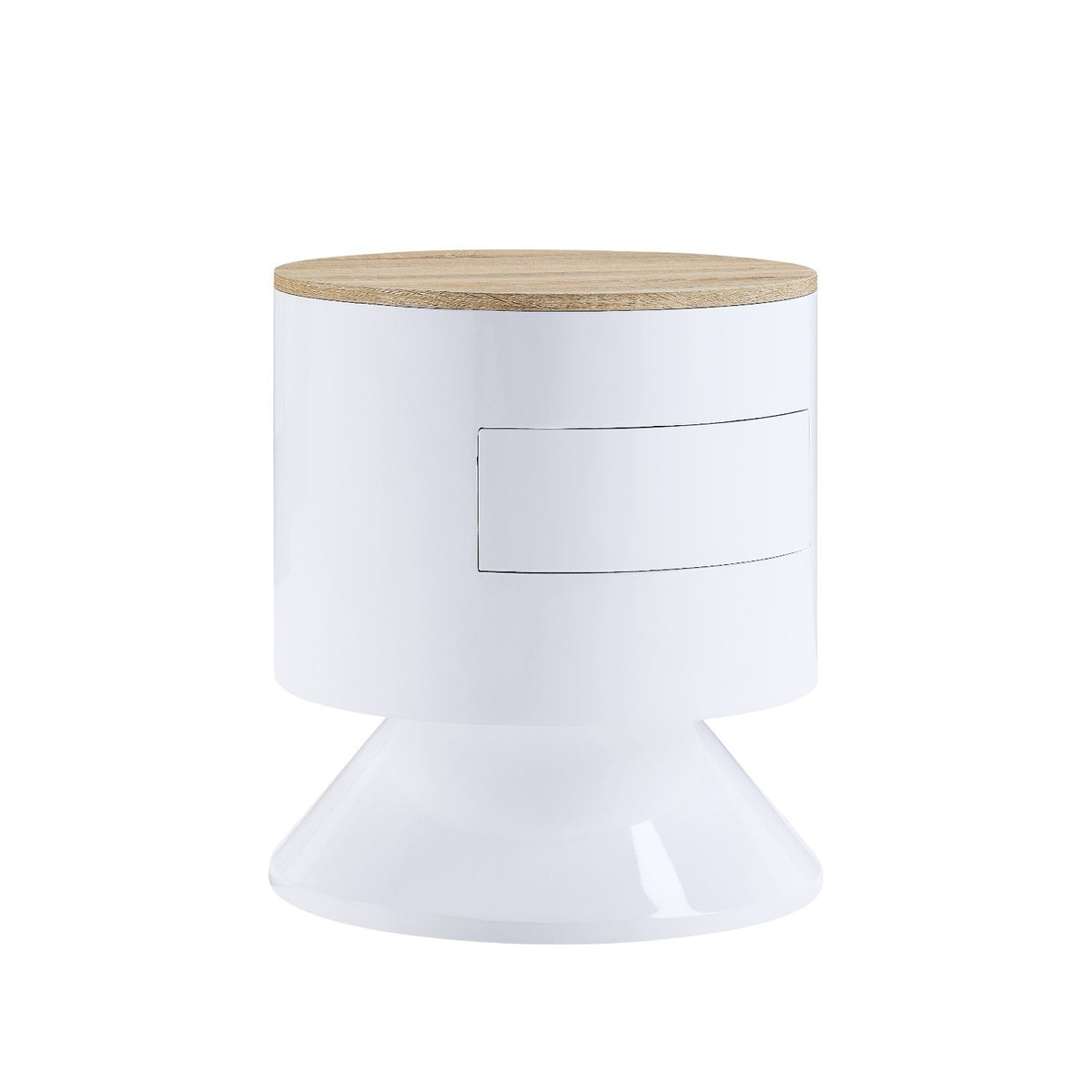 Otith White Wood Accent Table