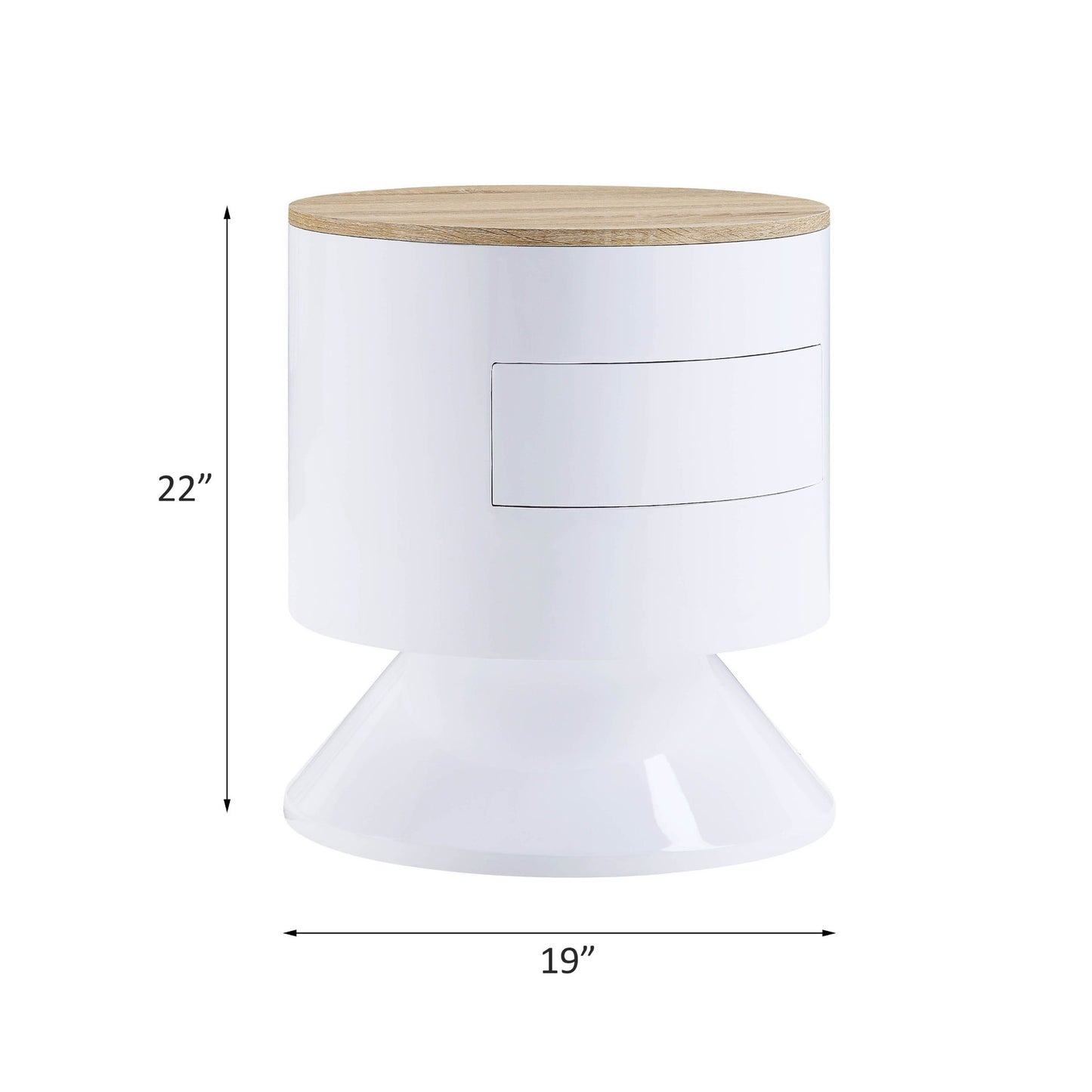 Otith White Wood Accent Table – view 3