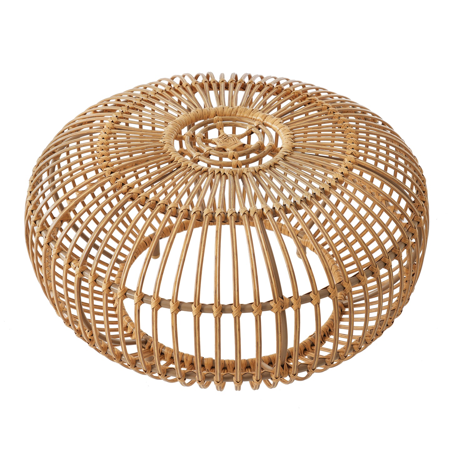 Ottawa Faux Rattan Weave Round Coffee Table – 29.5" Handcrafted Indoor-Outdoor Accent Table – view 6
