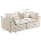 Oversized Cloud Couch Modular Loveseat 74.8" | Deep Seat Velvet 2-Seater Sofa dimensions and design details.