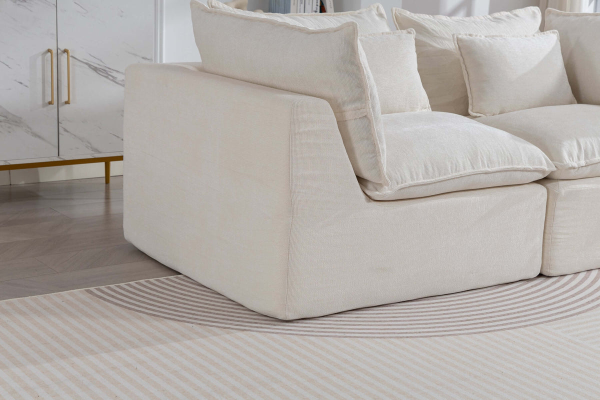 Oversized Cloud Couch Modular Loveseat 74.8"  | Deep Seat Velvet 2-Seater Sofa with plush cushions and modern design.