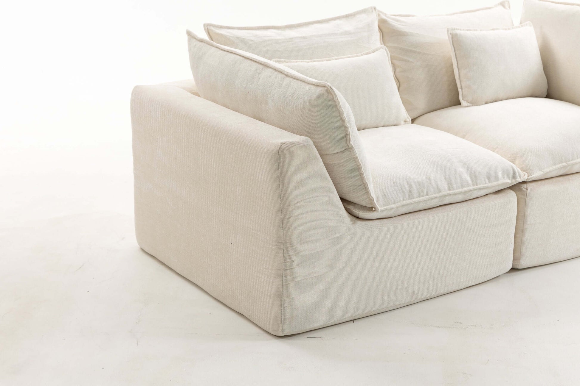Oversized Cloud Couch Modular Loveseat 74.8" | Deep Seat Velvet 2-Seater Sofa with soft, supportive cushions.