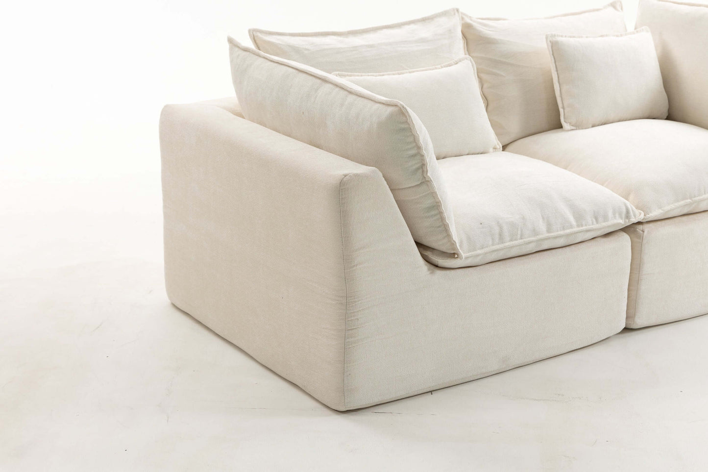 Oversized Cloud Couch Modular Loveseat 74.8" | Deep Seat Velvet 2-Seater Sofa with soft, supportive cushions.