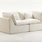 Oversized Cloud Couch Modular Loveseat 74.8" | Deep Seat Velvet 2-Seater Sofa with plush cushions.