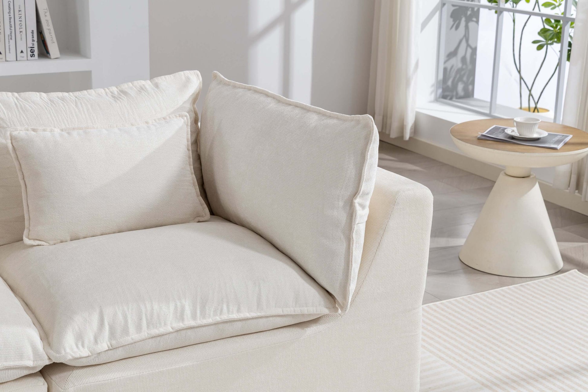 Oversized Cloud Couch Modular Loveseat 74.8" | Deep Seat Velvet 2-Seater Sofa with soft cushions.