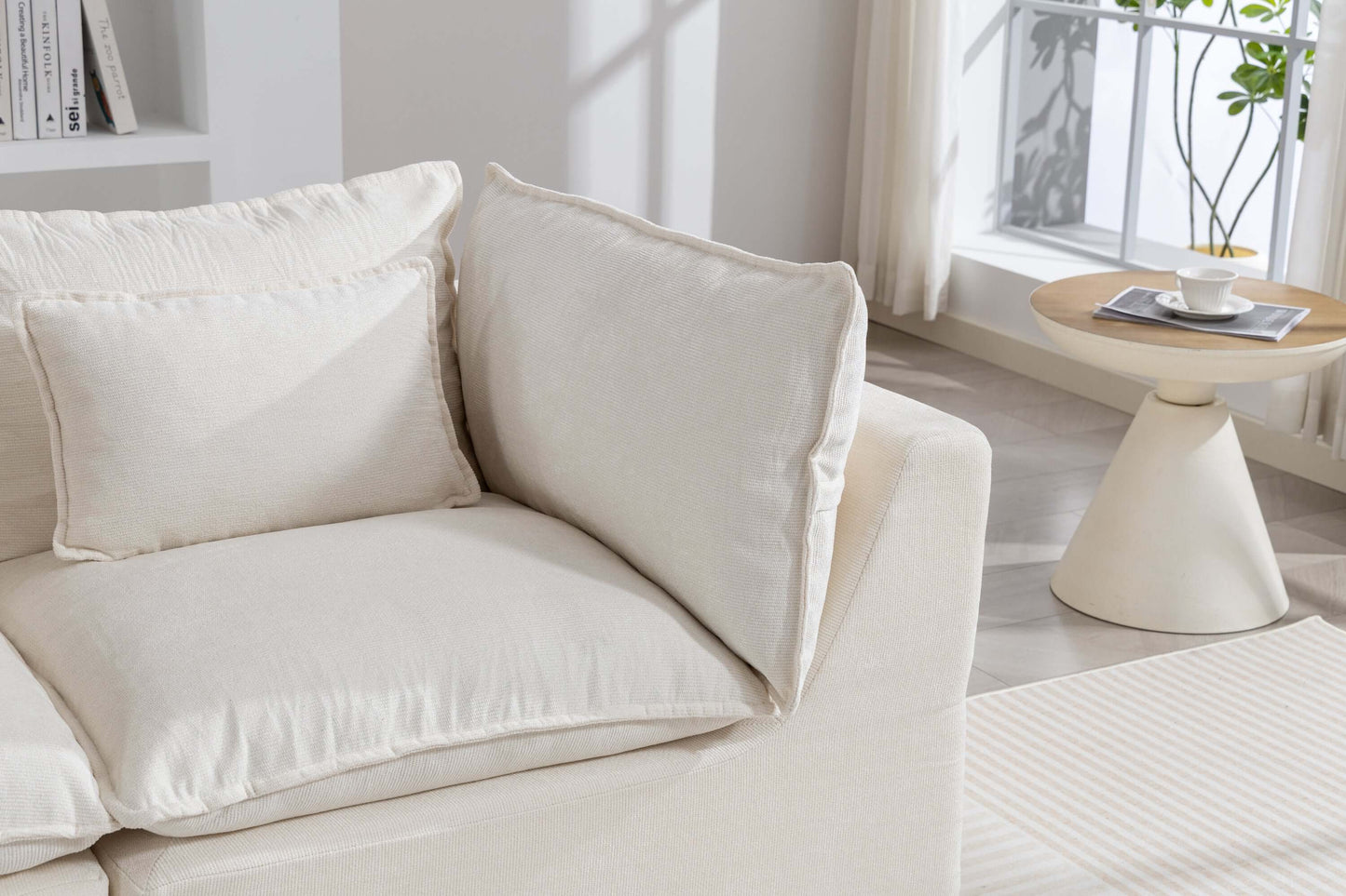 Oversized Cloud Couch Modular Loveseat 74.8" | Deep Seat Velvet 2-Seater Sofa with soft cushions.