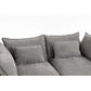 Oversized Cloud Couch Modular Loveseat 74.8" | Deep Seat Velvet 2-Seater Sofa with soft grey cushions.
