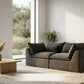 Oversized Cloud Couch Modular Loveseat 74.8"  | Deep Seat Velvet 2-Seater Sofa in a modern living room setting.