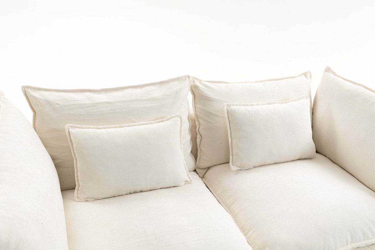 Oversized Cloud Couch Modular Loveseat 74.8"  | Deep Seat Velvet 2-Seater Sofa with soft cushions and pillows.