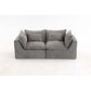 Oversized Cloud Couch Modular Loveseat 74.8" | Deep Seat Velvet 2-Seater Sofa with plush cushions and cozy design.