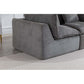 Oversized Cloud Couch Modular Loveseat 74.8" | Deep Seat Velvet 2-Seater Sofa in soft grey upholstery.