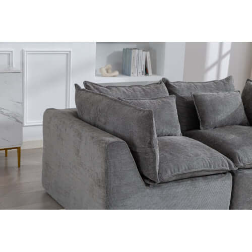 Oversized Cloud Couch Modular Loveseat 74.8" | Deep Seat Velvet 2-Seater Sofa with plush cushions and modern design.
