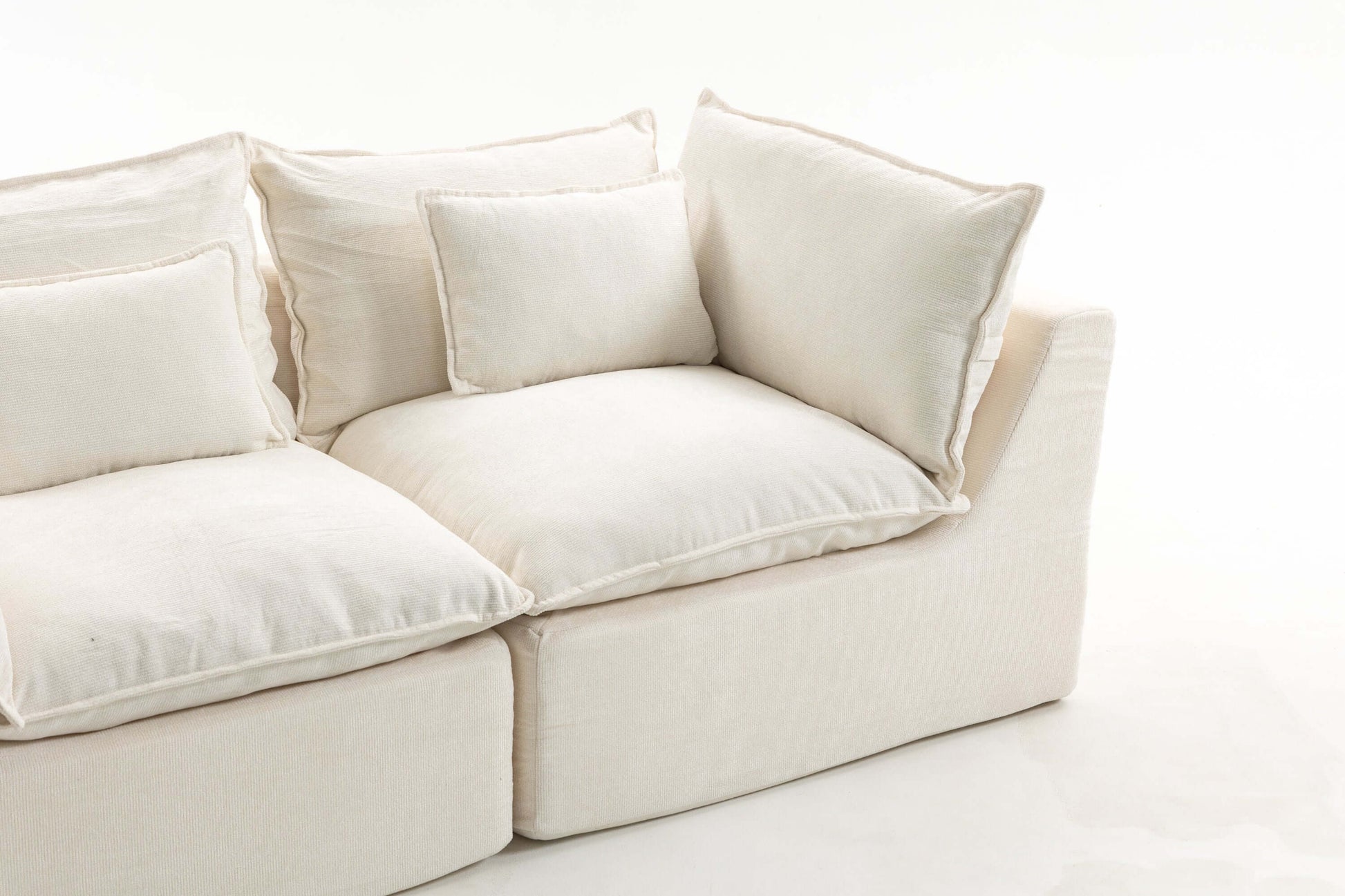 Oversized Cloud Couch Modular Loveseat 74.8"  | Deep Seat Velvet 2-Seater Sofa with soft cushions and elegant design.