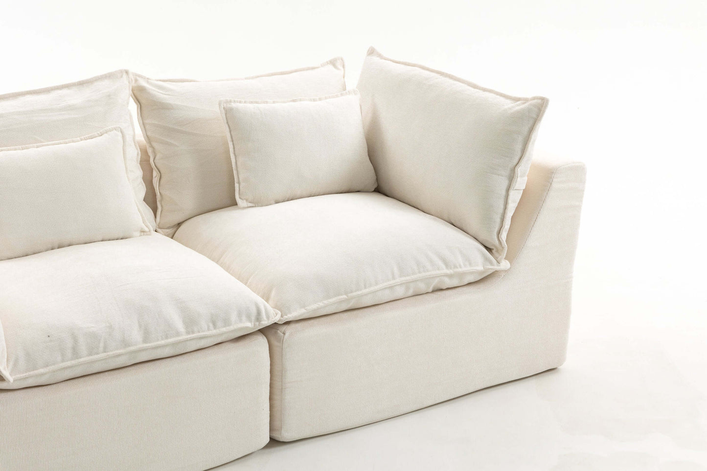 Oversized Cloud Couch Modular Loveseat 74.8"  | Deep Seat Velvet 2-Seater Sofa with soft cushions and elegant design.