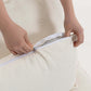 Hands zipping the cushion cover of the Oversized Cloud Couch Modular Loveseat 74.8" | Deep Seat Velvet 2-Seater Sofa.