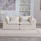 Oversized Cloud Couch Modular Loveseat 74.8"  | Deep Seat Velvet 2-Seater Sofa in a cozy living room setting.