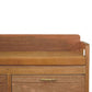 Oxford Mango Wood 2-Drawer Storage Bench – 39.5" Leather-Top Entryway Bench – view 7