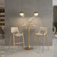 Desi Barstool (Set of 2) in Beige & Gold