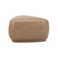 Pebble Rounded Triangle Cocktail Ottoman – 26" Top Grain Leather Ottoman in Tuscan Tan Brown – view 3