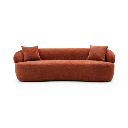 Percival Orange Boucle Sofa – 86.6" Sofa