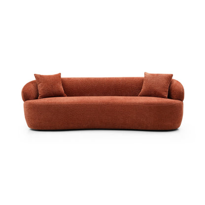 Percival Orange Boucle Sofa – 86.6" Sofa