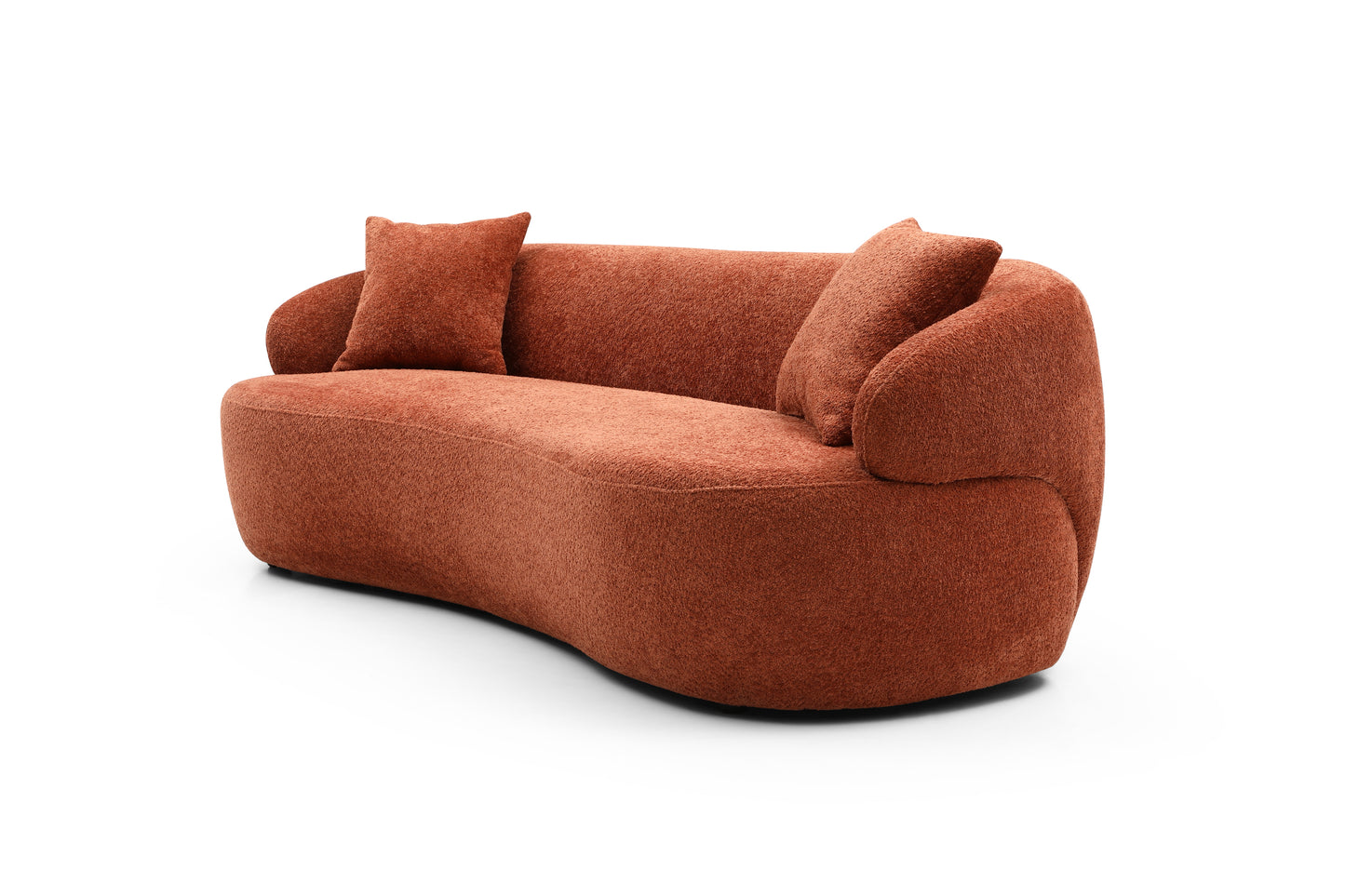 Percival Orange Boucle Sofa – 86.6" Sofa – view 3
