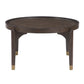 Perrine Dark Brown Wood Coffee Table – 36" Round Coffee Table – view 3
