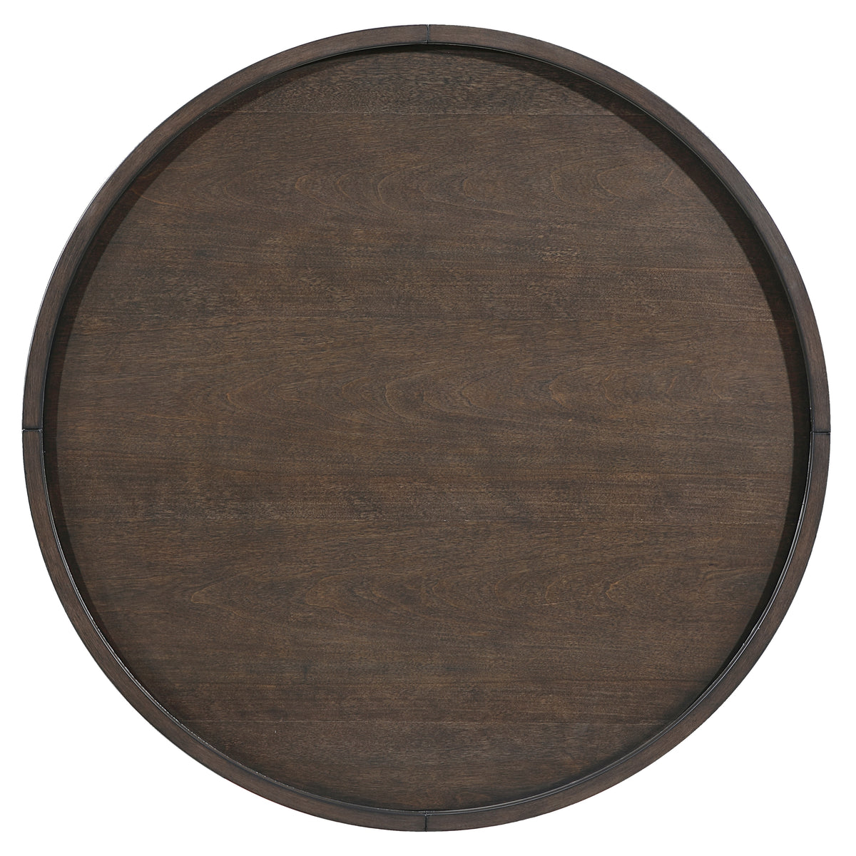 Perrine Dark Brown Wood Coffee Table – 36" Round Coffee Table – view 5