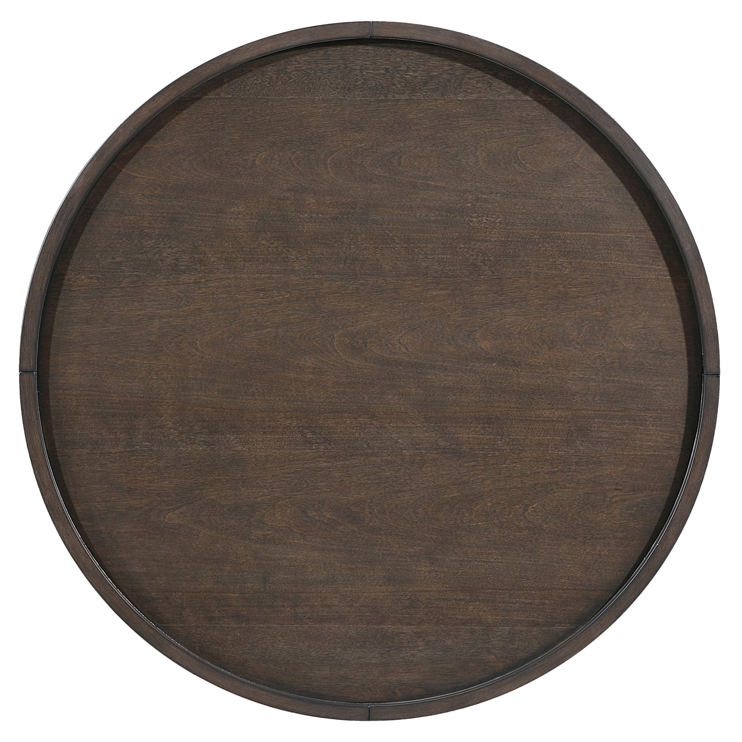 Perrine Dark Brown Wood Coffee Table – 36" Round Coffee Table – view 5