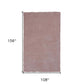 Pink Shag Hand Woven Area Rug | 9' x 13' dimensions showing 156'' x 108'' for soft and textured floor comfort.