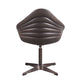 Pipino Top-Grain Ebony Leather Swivel Chair – Modern Accent Chair with a sleek back design and modern swivel base.