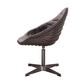 Pipino Top-Grain Ebony Leather Swivel Chair – Modern Accent Chair with sleek design and 360° swivel base.